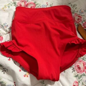 Red High-Waisted ruffle briefs Tiger Friday